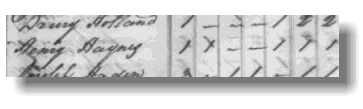 1810 census snippet - typical pre-1850 census